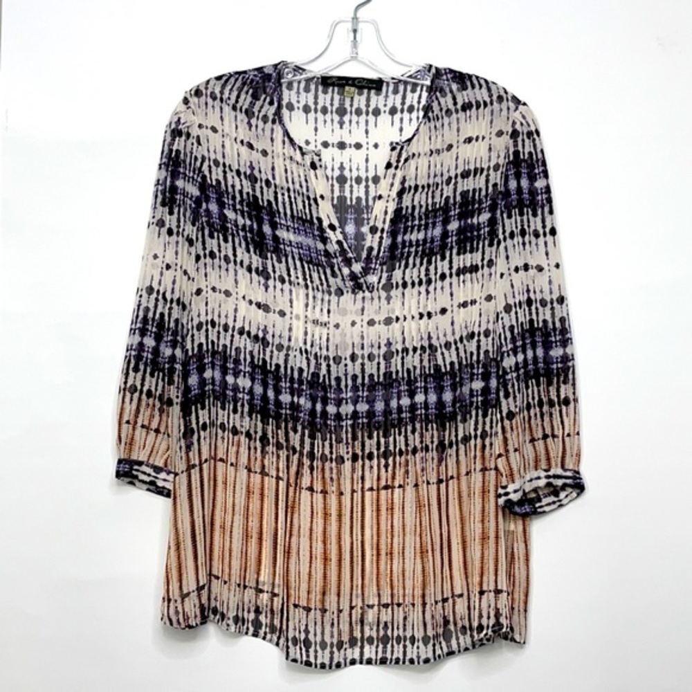 Beautiful Rose & Olive Blouse